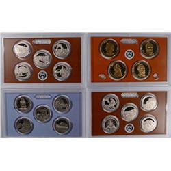 2010, 2012, 2014 U.S. QUARTER PROOF SETS & 2011 PRESIDENTIAL DOLLAR PROOF SET
