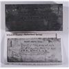Image 1 : RARE! TEXAS CONFEDERATE PRINTING BLOCK THAT PRODUCED A $1.00 BEARER NOTE