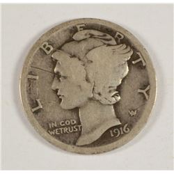 1916-D MERCURY DIME G/VG