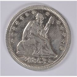 1853 SEATED QUARTER XF/AU