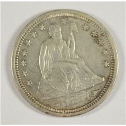 1874-S SEATED QUARTER XF/AU