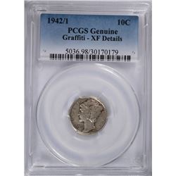 1942/1 MERCURY DIME PCGS XF DETAILS