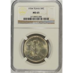 1934 TEXAS COMMEN HALF DOLLAR NGC MS-65