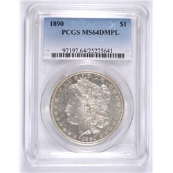 1890 MORGAN DOLLAR PCGS MS-64 DMPL !!!