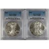 Image 1 : 2002 & 2003 AMERICAN SILVER EAGLES, PCGS MS-69