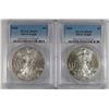 Image 1 : 2003 & 2004 AMERICAN SILVER EAGLES, PCGS MS-69