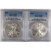 Image 1 : 2004 & 2005 AMERICAN SILVER EAGLES, PCGS MS-69