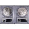 Image 2 : 2006 & 2007 AMERICAN SILVER EAGLES, PCGS MS-69