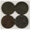 Image 1 : ( 4 ) DRAPED BUST LARGE CENTS, CORRODED: 1802-GOOD, 03 GOOD , 06 VG & 07 FINE