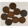Image 1 : ( 9 ) LARGE CENTS, VARIOUS DATES AND GRADES