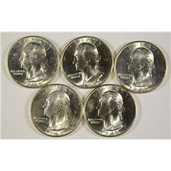 LOT OF ( 5 ) GEM BU 1946-S WASHINGTON QUARTERS,
