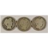 Image 1 : ( 3 ) BARBER HALF DOLLARS: ( 1 ) 1894 & ( 2 ) 1906-O