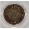 Image 2 : 1916 STANDING LIBERTY QUARTER, PCGS AU-50  BEAUTIFUL OBVERSE COLORS!
