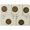 Image 1 : (5) 1864 CN INDIAN HEAD CENTS