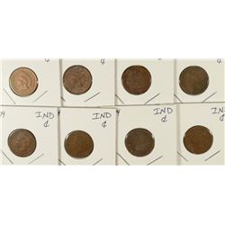 (8) 1874 INDIAN HEAD CENTS