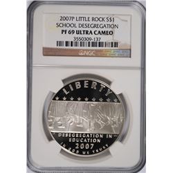 2007 LITTLE ROCK (SCHOOL DESGREGATION) COMMEN DOLLAR NGC PF-69 UC