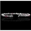 Image 3 : 14KT White Gold 1.50ctw Ruby and Diamond Bracelet