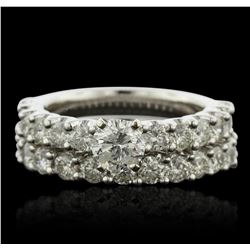 14KT White Gold 2.67ctw Diamond Engagement Wedding Set