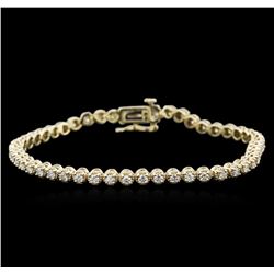 14KT Yellow Gold 2.00ctw Diamond Tennis Bracelet