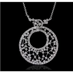 14KT White Gold 2.17ctw Diamond Pendant With Chain