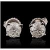 Image 1 : 14KT White Gold 1.44ctw Diamond Stud Earrings
