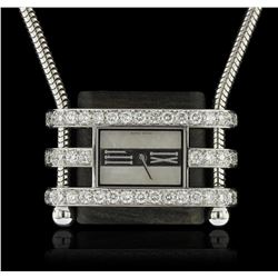 18KT White Gold Van Cleef & Arpels Diamond Watch Pendant