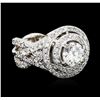 Image 2 : 14KT White Gold GIA Certified 3.01ctw Diamond Ring