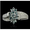 Image 1 : 14KT White Gold 0.04ctw Diamond Ring