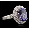 Image 2 : 14KT Two-Tone 2.01ct Tanzanite and Diamond Ring