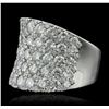 Image 2 : 18KT White Gold 5.27ctw Diamond Ring