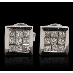 14KT White Gold 0.64ctw Diamond Stud Earrings