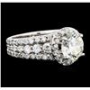 Image 2 : 14KT White Gold EGL Certified 4.02ctw Diamond Ring
