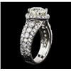 Image 3 : 14KT White Gold EGL Certified 4.02ctw Diamond Ring