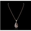 Image 1 : 14KT Two-Tone Gold 1.14ctw Diamond Pendant With Chain