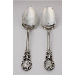 Vintage Set of 2 Large Serving Spoons by Lunt