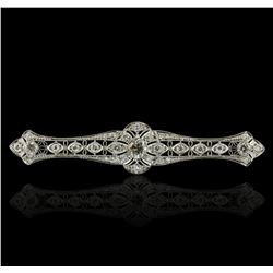 Platinum 1.92ctw Diamond Brooch