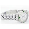 Image 2 : Ladies Rolex Stainless Steel Diamond and Emerald DateJust Wristwatch