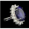 Image 2 : 14KT White Gold 23.16ct Tanzanite and Diamond Ring