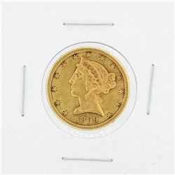 1899-S $5 XF Liberty Head Half Eagle Coin