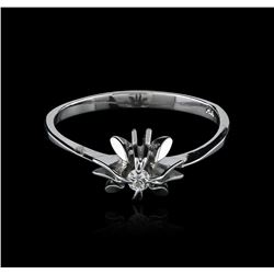 14KT White Gold 0.10ct Diamond Solitaire Ring