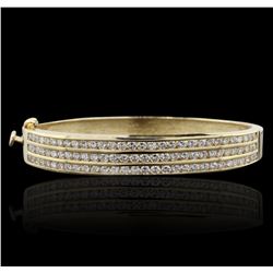 14KT Yellow Gold 5.50ctw Diamond Bangle Bracelet