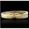 Image 2 : 14KT Yellow Gold 5.50ctw Diamond Bangle Bracelet