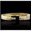 Image 3 : 14KT Yellow Gold 5.50ctw Diamond Bangle Bracelet