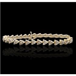 14KT Yellow Gold 2.89ctw Diamond Tennis Bracelet