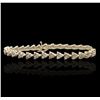 Image 1 : 14KT Yellow Gold 2.89ctw Diamond Tennis Bracelet