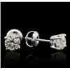 Image 2 : 14KT White Gold 1.19ctw Diamond Solitaire Earrings