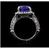 Image 3 : 14KT White Gold 5.12ct Tanzanite and Diamond Ring