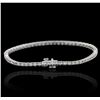 Image 2 : 14KT White Gold 3.48ctw Diamond Bracelet