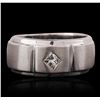 Image 1 : 14KT White Gold 0.35ct Princess Cut Diamond Ring