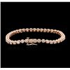 Image 2 : 14KT Rose Gold 2.57ctw Diamond Tennis Bracelet